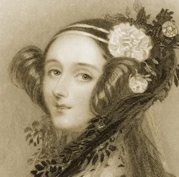 Sepia-Porträt von Augusta Ada King, Gräfin von Lovelace